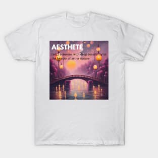 aesthete sensitivity beauty nature definition sticker T-Shirt